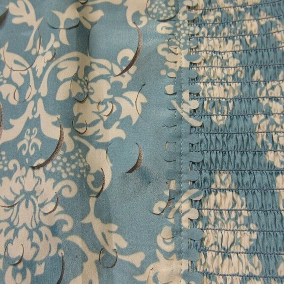 Byron Lars Cream and Blue Midi Dress - Picture 7 of 11